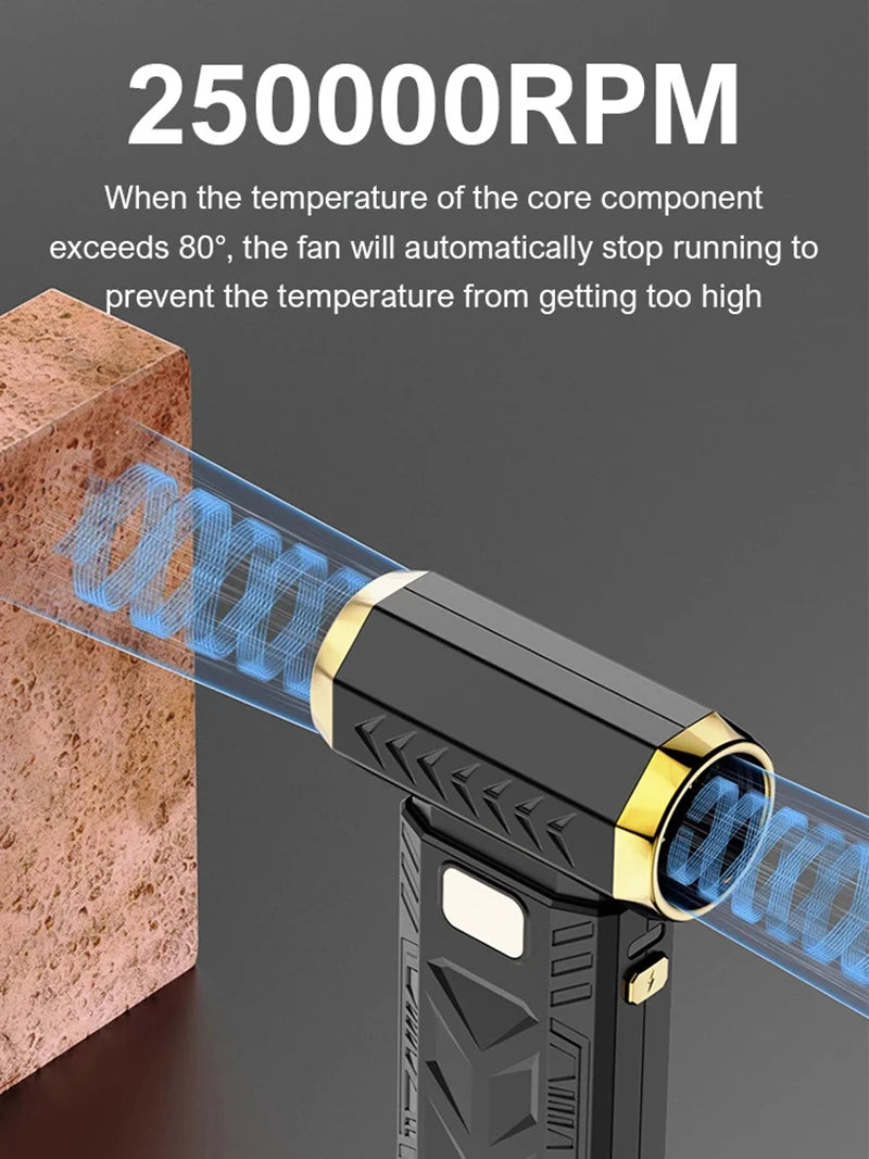 Xiaomi 1000000RPM Violent Fan Electric Powerful Air Blower Portable Dust Cleaner TypeC Charging 55m/s Brushless Turbo Jet Blower