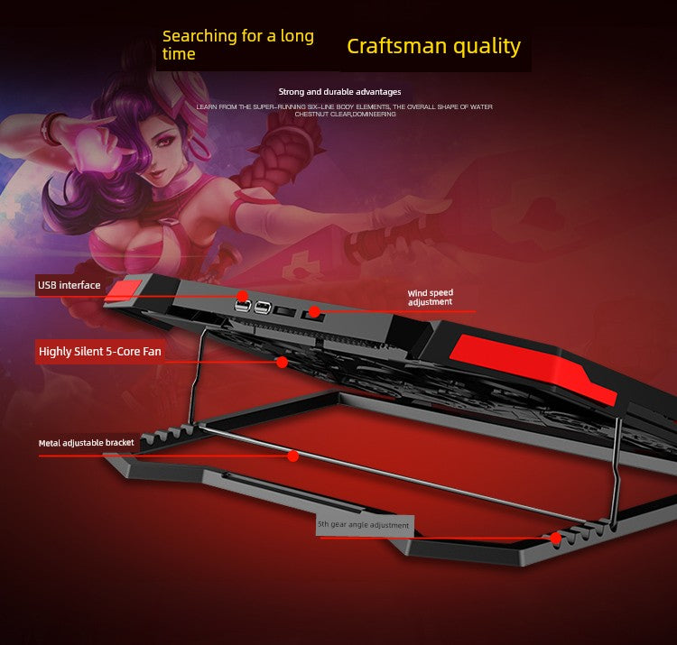 Colorful Star X15a Notebook Laptop Desktop Neutral Radiator 15.6-Inch Blowing Fan Mute Heating Pane Bracket Cooling Artifact Radiator Ventilating Fan Elevated Shelves