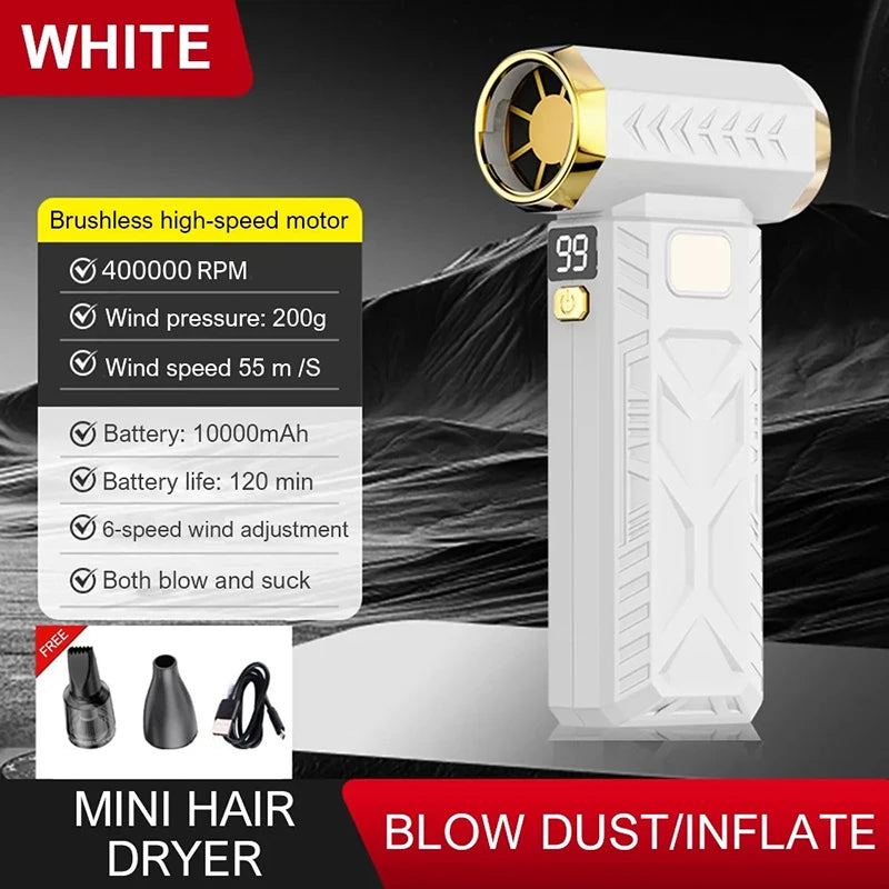 Xiaomi 1000000RPM Violent Fan Electric Powerful Air Blower Portable Dust Cleaner TypeC Charging 55m/s Brushless Turbo Jet Blower