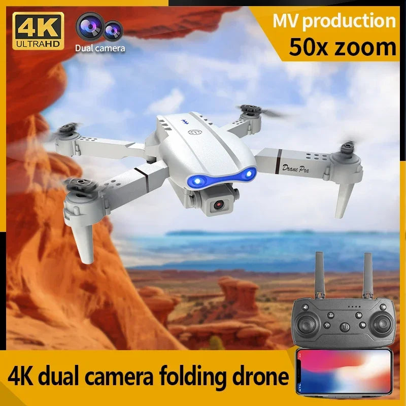 E99 Pro RC Drone Foldable 4K HD Dual Camera Aerial Photograph