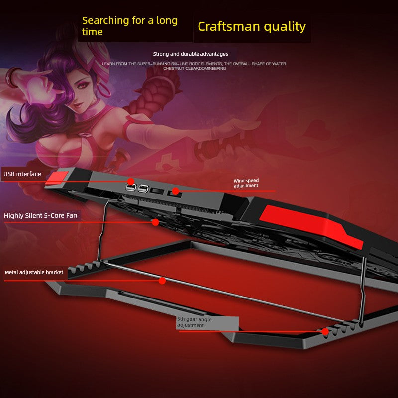 Colorful Star X15a Notebook Laptop Desktop Neutral Radiator 15.6-Inch Blowing Fan Mute Heating Pane Bracket Cooling Artifact Radiator Ventilating Fan Elevated Shelves