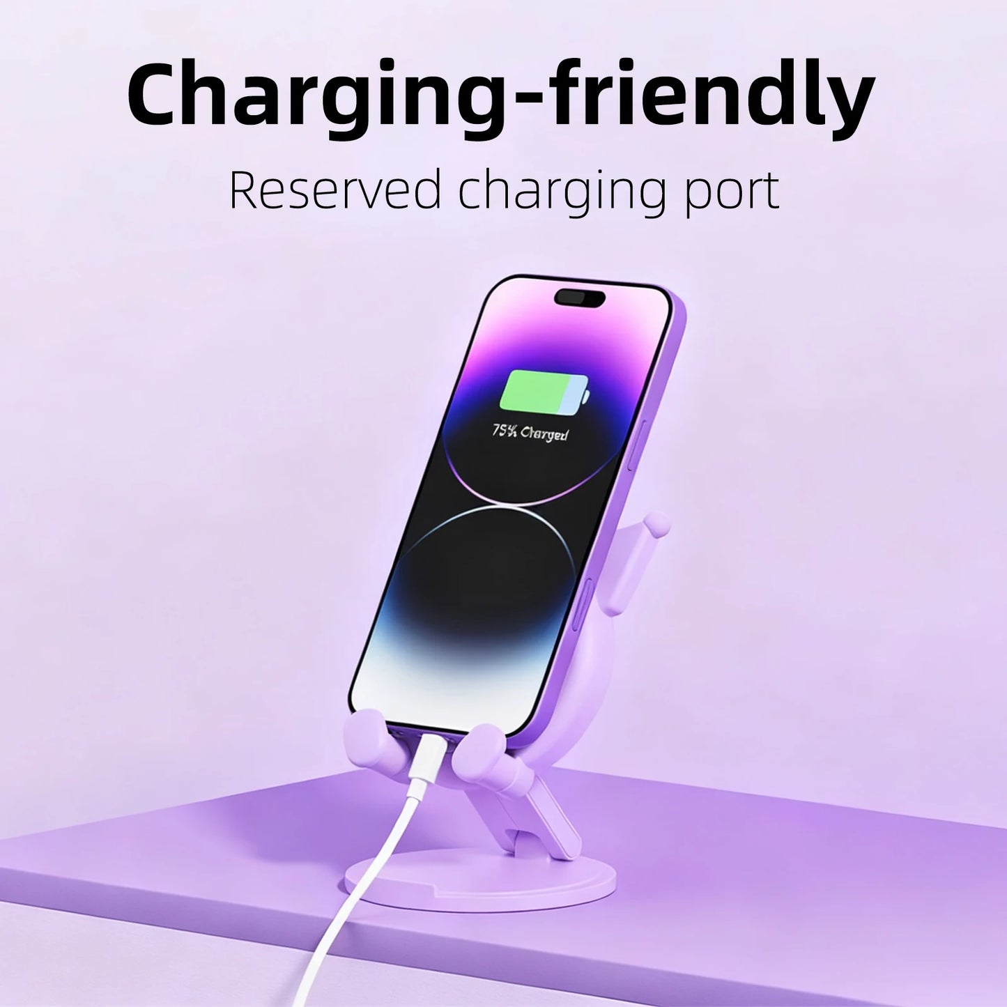 For Creative Cartoon Foldable Rotating Desktop Lazy Phone Stand Holder Portable Cute Swivel Bracket Mount