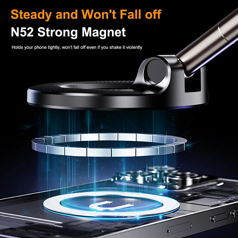 Xiaomi Strong Magnetic Phone Holder Foldable Design 360° Adjustable Vacuum Car Mount For Cell Phone For iphone Live Streaming